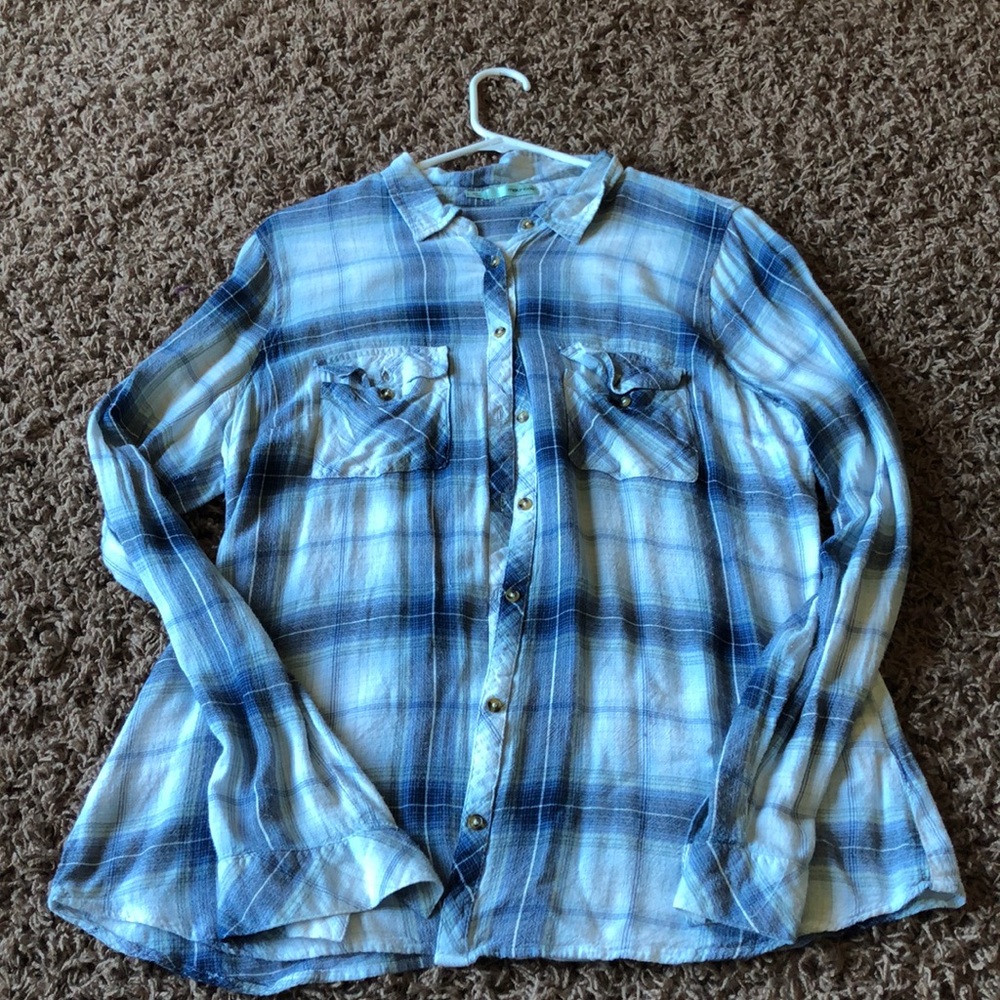 Maurices Blue Flannel